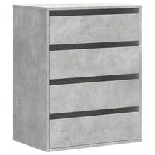 vidaXL Comò angolare grigio cemento 60x41x76 cm in legno d'ingegneria - Grigio - Visualizzare 2