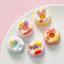 30pcs Mixed Glossy Cream Donut DIY Cream Gel Phone Case, Hair Clip, Phone Charm, Pendant Accessories - Cream Donuts - View 3