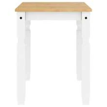 vidaXL Mesa de manjedoura  branca 112x60x75 cm pino madeira maciça - Branco - Ver 5