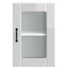 vidaXL Armário mural cozinha com porte en verre Lucca branco brilhante - Branco - Ver 6