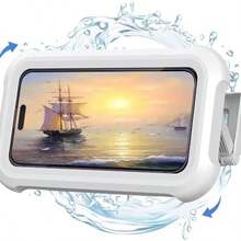 Bolsas impermeables para teléfonos celulares, adecuadas para exteriores, compatibles con Android y la mayoría de teléfonos inteligentes, regalos para madres, familia, amigos, niños, cumpleaños, vacaciones, bolsa sumergible para teléfono - Gris - Ver 3