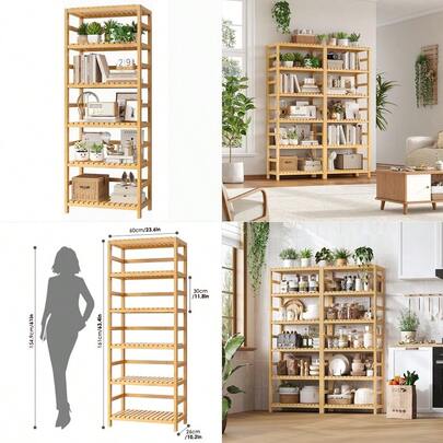6Tier Bamboo Shelf,…