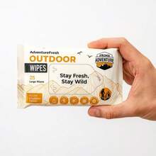 AdventureFresh Outdoor Wipes 60 GSM  Wet Wipes Alcohol-Free Aloe Chamomile Flushable Body Wipes For Camping Hiking Travel Emergency Use Pack Of 1 - 25裝,1包 - 查看 7