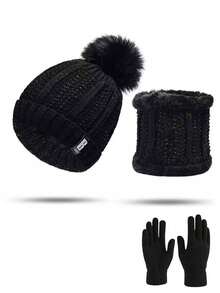 مجموعة من 2 قبعة بيريه شتوية للنساء بلون أحادي متعددة الاستخدامات، قبعة محبوكة سميكة مرنة وقابلة للتنفس، مناسبة للملابس، هدية عيد الميلاد للأصدقاء والعائلة - G - مشاهدة 16