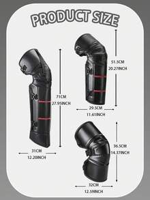 Winter Warm Knee Pads, Leg Protection Covers For Warmth Retention, Available In 3 Styles: Short, Medium, And Long. They Are Suitable For Knee Protection When Riding Motorcycles, Skateboards, Bicycles, Or Skiing. Suitable For Both Men And Women. Knee Pads For Riding. - Black - View 8