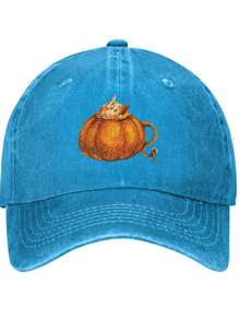 Thanksgiving Gnome11 Cotton Canvas, Adjustable, Lightweight & Stylish Hat For Outdoor Activities - Blue - View 1