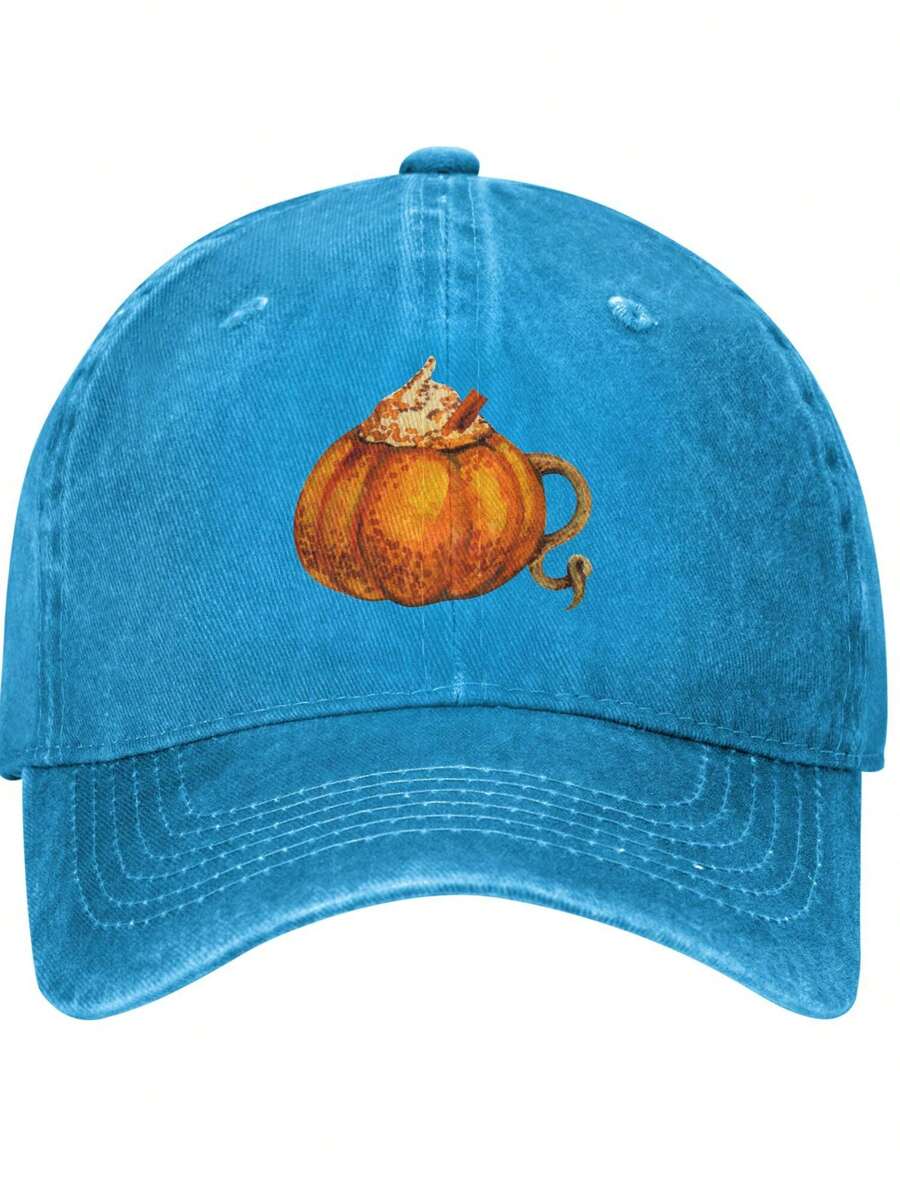 Thanksgiving Gnome11 Cotton Canvas, Adjustable, Lightweight & Stylish Hat For Outdoor Activities - Blue - View 1