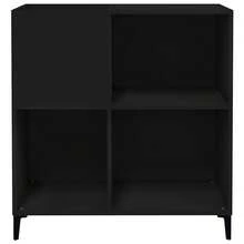 vidaXL Armoire à disques noir 84,5x38x89 cm ingénierie du bois - Noir - Voir 5