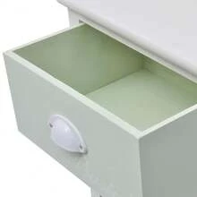 vidaXL Armadio da parete in stile francese a 3 cassetti in legno - Bianco - Visualizzare 5