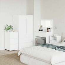 vidaXL Armadio da tavolo Bianco 40 x 48 x 81 cm Legno d'ingénierie - Bianco - Visualizzare 4