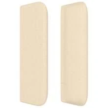 vidaXL Tête de lit avec oreilles Crème 147x16x78/88 cm Tissu - Beige - Übersicht 4