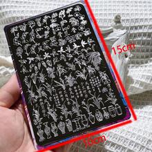 High Quality Nail Art Stamping Plates, Beginner Friendly No Hand Painting, Plant Flower Floral Lily Of The Valley Chinaware Pattern Printing Plates, Transparent Silicone Stamp Nail Art Tools, Easy Nail Decoration - Silver - View 2