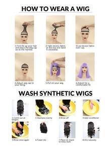 渐变红色假发，长波浪卷发，中段无刘海，26英寸，适合女性在圣诞节、万圣节、音乐节、派对和日常佩戴。 - 漸層紅色 - 查看 12