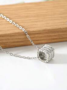 Women's Minimalist Fashion Waist Pendant Necklace With Rhinestone Inlay - Valentine's Day Gift Jewelry - Slim Waist Women's Necklace - View 5