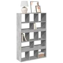 vidaXL Bibliothèque gris béton 100x33x156,5 cm ingénierie du bois - Gris - Voir 1