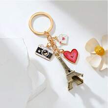 Eiffel Tower Keychain, Suitable As A Gift For Boyfriend, Family - Multicolor - View 5