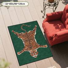 Cashmere-Like Tiger Pattern Printed Outdoor Area Rug, Exquisite Carpet, Soft & Stylish,. Suitable For Motorhomes, Terraces, Porchways, Balconies, Backyards, And Picnics. And Machine Washable. Multiple Sizes. - Multicolor - View 9