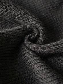 Lace V-Neck Metal Button Short Sleeve Cardigan, Fashionable And Elegant Knit Top - Black - View 8