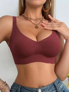 3pcs/Set Casual Comfortable Minimalist Underwear For Women, Adjustable Bras For Large Bust, Anti-Sagging - Multicolor - View 2