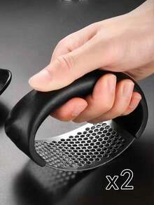 Stainless Steel Garlic Press, Manual Garlic Crusher, Multifunctional Kitchen Tool, Ideal For Mincing, Crushing And Chopping Garlic Cloves, Garlic Masher,Garlic Mincer Chopper - Multicolor - View 13