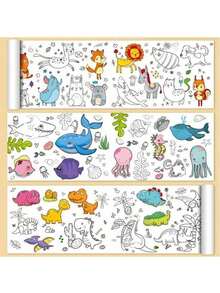 1卷，纸卷，3/6/12米，纸卷绘画工具，培养想象力的绘画工具（部分卷数随机发送） - 彩色 - 查看 11