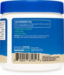 Nutricost Organic Blueberry Powder 8oz (227 Grams) - Pure, Gluten Free, Non-GMO, From Whole Freeze-Dried Organic Blueberries | Fruit Powder, Antioxidant, Non-GMO, Gluten Free, Lab Tested, Premium Quality, Nutricost Brand, Organic, Freeze-Dried, Pure Ingredients - 無味 - 查看 3