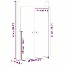 vidaXL Porte de cuisine branco 50 x 9 x 82 cm Bois de pin massif - Branco - Ver 8