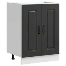 vidaXL Mobile basso per évier Kalmar nero 60x46x81,5 cm in ingegneria - nero - Visualizzare 2