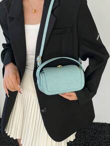 时尚奢华女士方盒包，新款时尚简约单肩斜挎包，优雅派对小方包 - 彩色 - 查看 7