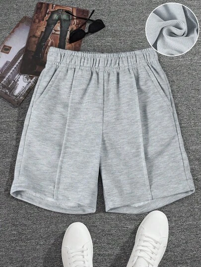 1 chiếc quần short dài đến đầu gối, kiểu dáng thường ngày, đa năng, thoải mái, thời trang cho bé trai, thích hợp cho thể thao và đi làm, mùa hè.
