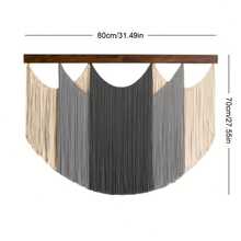 1件套流苏编织壁挂，波西米亚风格装饰挂毯，手工木板编织墙饰，背景墙，床头板装饰 - 如圖 - 查看 16