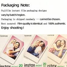 FujiFilm Mini White-Edged Instant Photo Paper, Compatible With All Mini Camera Models, Long-Lasting And Vibrant Colors, Instant Image Capture, Essential For Travel Journaling And Creative Projects. White. - White - View 7