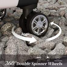 YSTYLE Bộ vali 5 món có nhiều màu sắc khác nhau. Được làm từ chất liệu ABS, có khóa số, bánh xe đa năng êm ái, chiều dài tay cầm có thể điều chỉnh, phù hợp cho du lịch, công tác, và lưu trữ đồ dùng học tập. - trắng đục - Xem 5