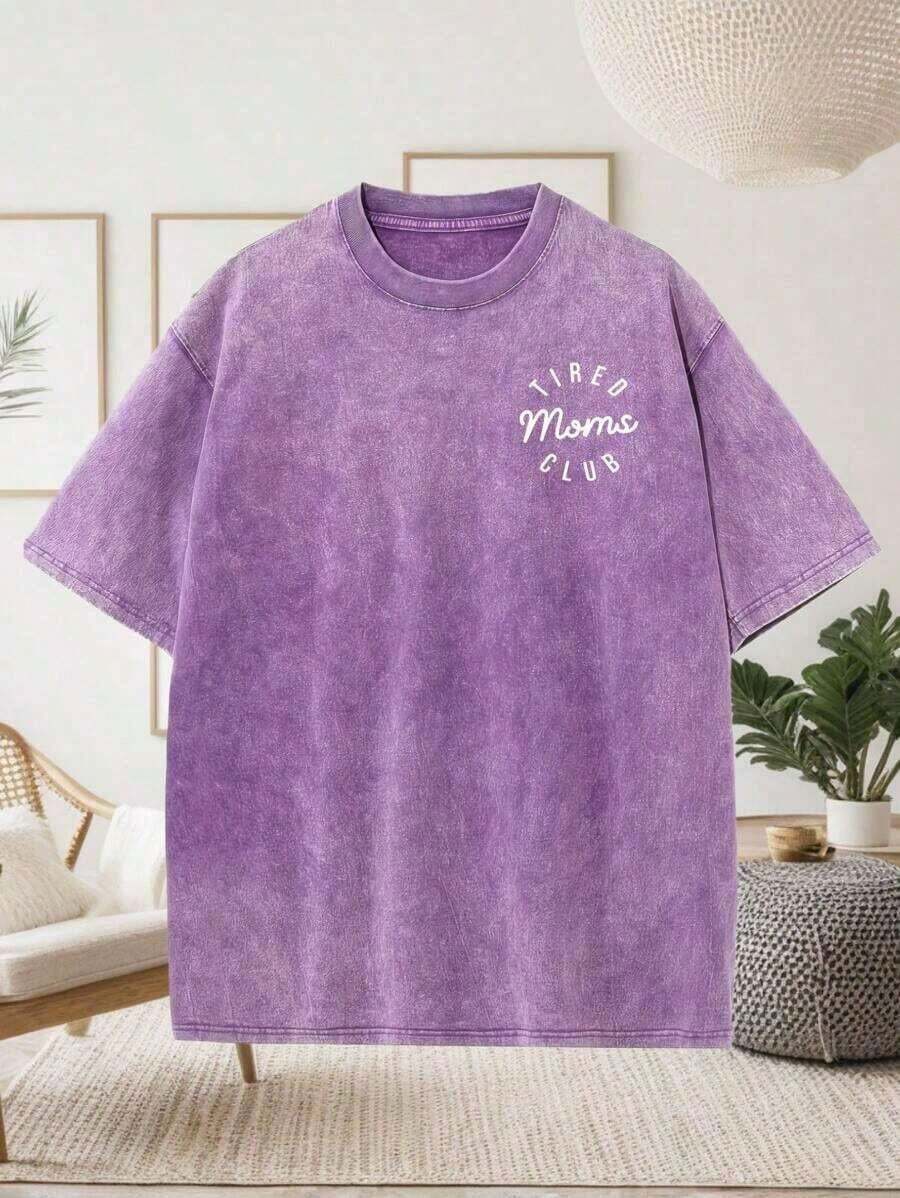 Summer TopsEasy Tiger Shirt, Di Tiger Boxy , Vintage Tigers Crop Top, Easy Tiger , Retro Tiger , Easy Tiger T-Shirtcotton High-Quality Pure Vintage Co - 紫色 - 查看 1