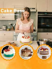 1 pieza/5 piezas/10 piezas Bases redondas para tartas, Bases redondas doradas para tartas, Bases de papel para tartas de 8/10 pulgadas, Bases para tartas DIY, Exhibición de postres y manualidades, Bases de cartón circulares, Bandejas de embalaje para hornear, Base dorada para tartas de cumpleaños y pasteles - Multicolor - Ver 7