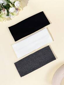 6 Stück/Set Mehrfarbige Stoff Mode Stirnbänder für Frauen, vielseitig für den täglichen Gebrauch, Frauen Bandanas, Winter Haarzubehör, warmer Kopfschmuck, Mode Haarband - Verschiedenfarbig - Übersicht 8