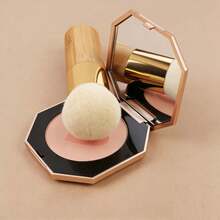 6pcs Bamboo Handle Makeup Brushes Set - Highlighter Brush, Blush Brush, Foundation Brush, Concealer Brush, Detail Brush, Contour Brush - Soft Bristle Compact Powder Brush, Makeup Tools - Multicolor - View 2
