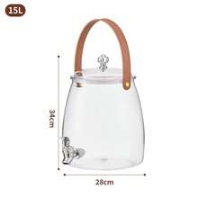 1 bình rót đồ uống, bình đựng nước lạnh, bình rót nước, bình nước ép có vòi, bình rót bia/nước ép/nước chanh tại nhà kèm đá viên [Không kèm chân đế] - Nhiều màu - Xem 14