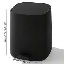Pedal-Operated Household Trash Can With Lid, A Quiet Hands-Free Wastebasket For Bathroom, Kitchen, Living Room, Hotel, And Office, Durable Pedal-Operated Trash Bin With Removable Inner Bin, Easy-Clean Design, Odor-Blocking Lid, Modern Practical Bathroom Accessories, Space-Saving Waste Container For Everyday Use And Home Organization, Suitable For Busy Rooms - Multicolor - View 4