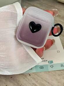 1个渐变紫色心形保护壳，兼容苹果1/2/3/4代Pro/Pro2