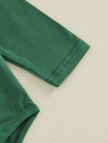 My First St Patricks Day Outfit Baby Girl Romper Shamrock Ruffle Shorts Blommers Socks Set St Patricks Dress Clothes - màu xanh lá - Xem 6