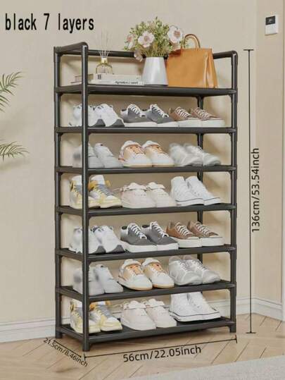 4-7 Tier Shoe Rack: High-Capacity, Durable, Minimalist Entryway Organizer For Multi-Layer Shoe Storage, Dust-Proof Behind-Door Cabinet For Home And Dorm, Versatile Shoe Cabinet With Behind-Door Design, Space-Saving, Effortless Organization, Modern Look, Wide Compatibility With Sneakers, Boots, Casual Footwear, And Seasonal Pairs, Perfect For Hallways, Closet Corners, And Mudroom Corners