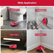 Spin Mop Scrub Brush Head Compatible For O Cedar EasyWring 1-Tank System, Floor Scrubber Mops Head Replacement Cleaning Brush For Bathroom, Kitchen, Tub And Tile, Spin Mop Attachments - ColorB - 查看 5