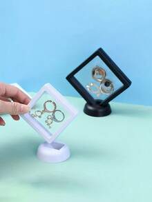 10pcs/1pc Clear Membrane Box Earring Jewelry Storage Box, Portable Anti-Oxidation PE Membrane Earring Clip Necklace Gift Box, Anti-Dust Oxidation-Proof Jewelry Box, PE Membrane Jewelry Storage Box For Rings, Earrings, Bracelets, Necklaces: Portable Earring Rings Necklace Anti-Oxidation Small Elegant Jewelry Hanging Display Box - White - View 6