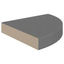 vidaXL Étagère d'angle flottante Gris brillant 25x25x3,8 cm MDF - Gris - Voir 3