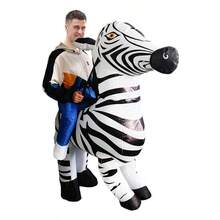 1pc Inflatable Zebra Costume, Unisex - Full Body Heart-Themed Fancy Dress, Suitable For Halloween, Carnival, Christmas And Various Events/Parties