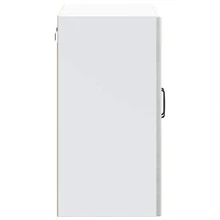 vidaXL Armoire murale de cuisine avec porte en verre Lucca gris béton - Gris - Voir 8