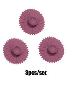 3 Peças Tampa de Copo de Silicone Girassol, Acessórios de Bebida e Chá, Tampa de Silicone Reutilizável Multifuncional à Prova de Poeira e Vazamento para Copos, Copos de Café e Chá, Adequado para Uso no Escritório e Carro - Multicolorido - Visão 13