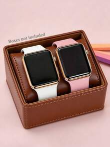 2PCS Silicone LED Square Electronic Watch Set, Versatile For Daily Wear, Holiday Gift - Multicolor - View 6