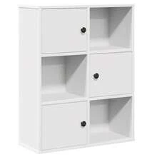 vidaXL Biblioteca blanca 60x24x76,5 cm ingeniería de madera - Blanco - Ver 2